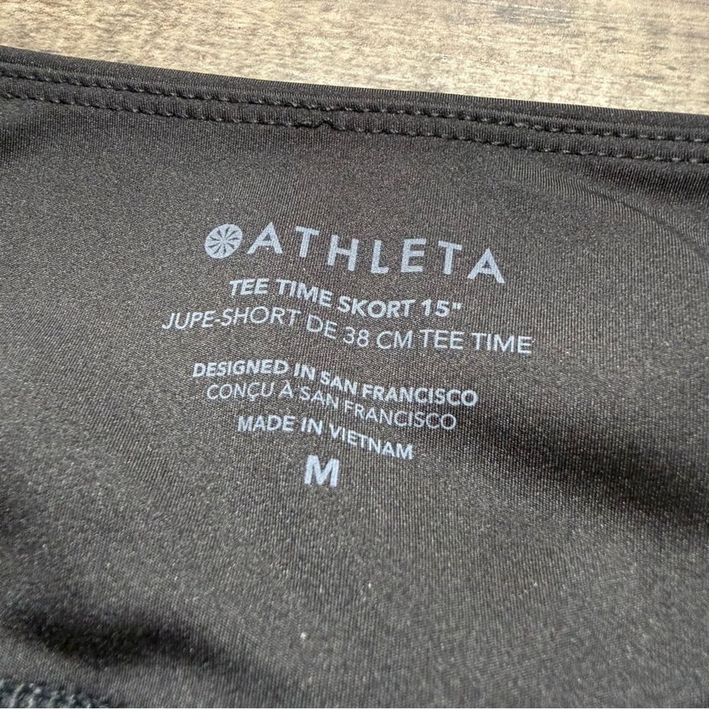 Athleta Tee Tim High Rise 15" Black Skort Women's Size. Medium - Picture 7 of 12